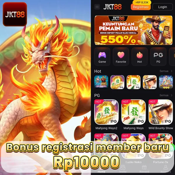 JKT8 Bonus Member Baru 100%